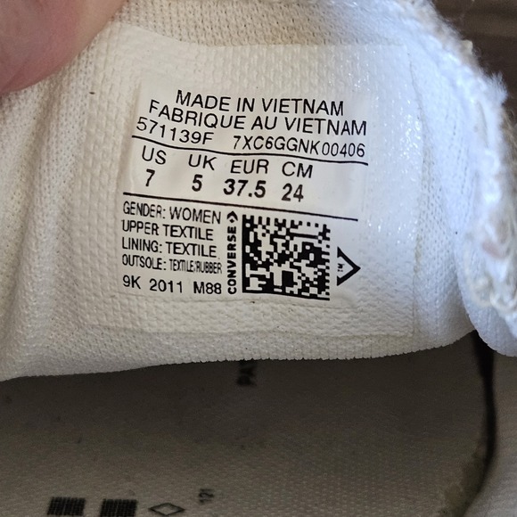 Converse Shoreline Slip On Sneakers Women's 7 Ivory Snake Print Lace Up‎ Canvas - Picture 3 of 11